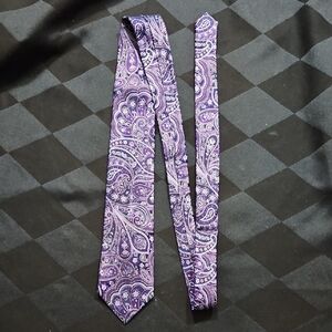 Geoffrey Beene Purple Paisley Tie